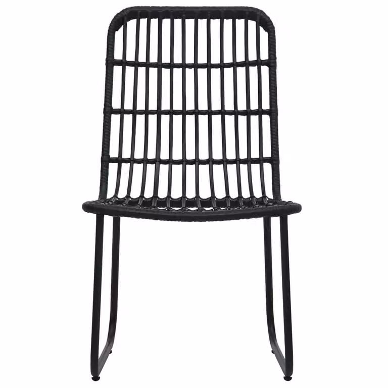 Berkfield Home 5 Piece Outdoor Dining Set in Black Poly Rattan and Glass