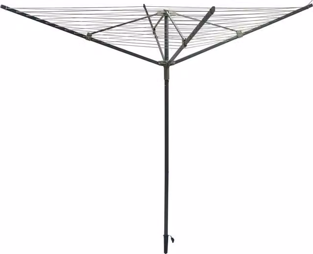 My Laundry 4 Arm Steel Rotary Airer, 50m, Grey