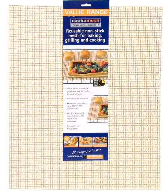 Toastabags Rectangular Non-Stick Mesh Baking Mat in Beige and Orange
