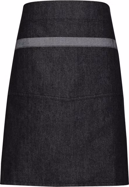 Premier Domain Contrast Denim Waist Apron in Black – 1