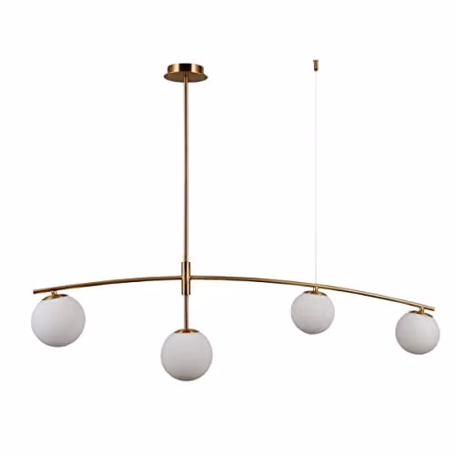 Netlighting Senai Modern 4 Light Bar Pendant Ceiling Light G9 in Yellow