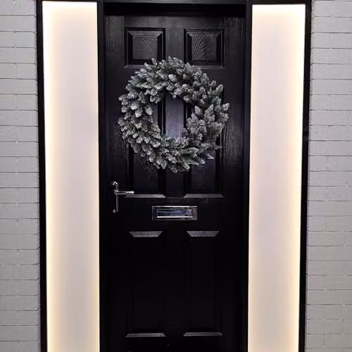 Samuel ALEXANDER Green Snow Tip Christmas Wreath, Diameter: 60 cm – 2