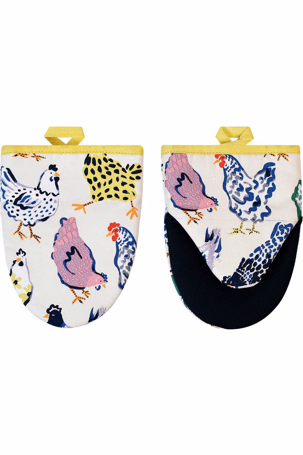 Ulster Weavers Chick Chicken Cotton Microwave Mitts in Yellow and White – 2