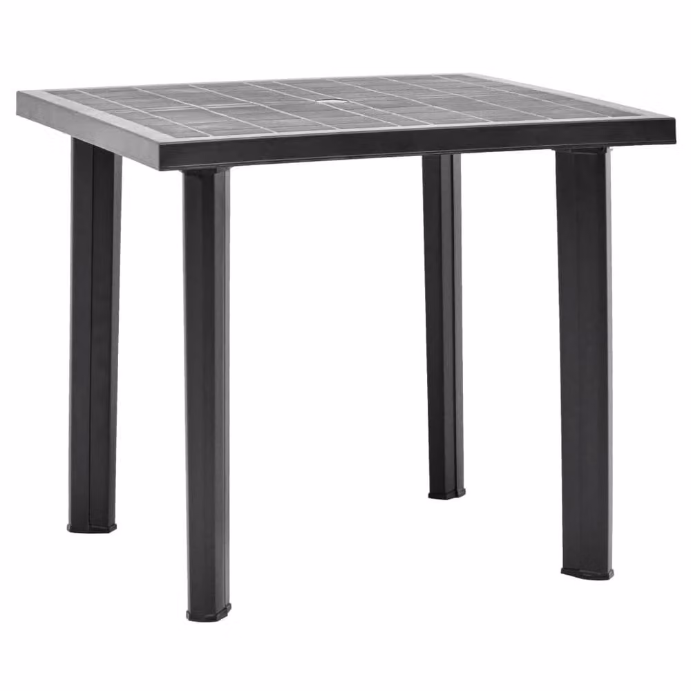 Berkfield Home Anthracite Garden Table, W/D/H: 80 x 75 x 72 cm – 1