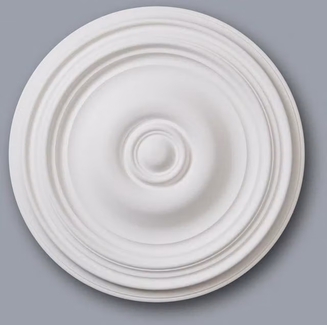 NMC White Geometric Decorative Ceiling Rose M75