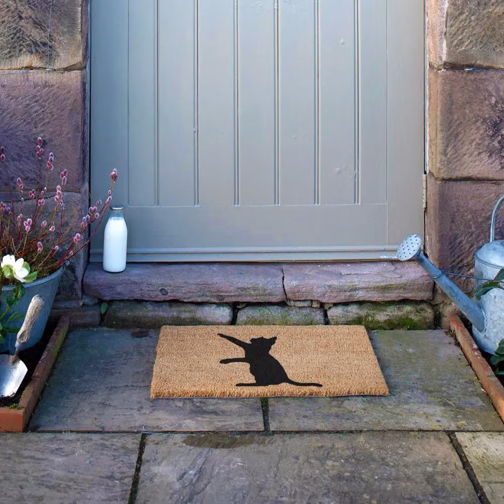 Artsy Mats Cat On Two Legs Doormat, Black and Multicolour, W: 60 cm, D: 40 cm – 5