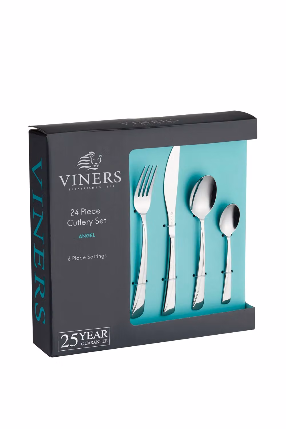 Viners Angel 24 Piece Polished Stainless Steel Cutlery Set in Silver – 2