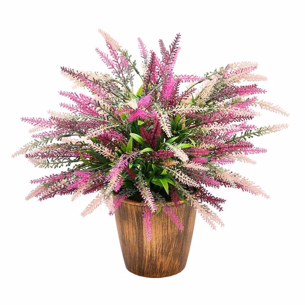 Gainsborough Artificial Heather Arrangement in Pot, Purple and Pink, H: 41 cm, W: 39 cm, D: 39 cm – 2