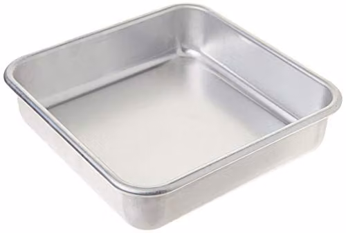 Nordic Ware Naturals Silver Uncoated Aluminium Square Cake Tin
