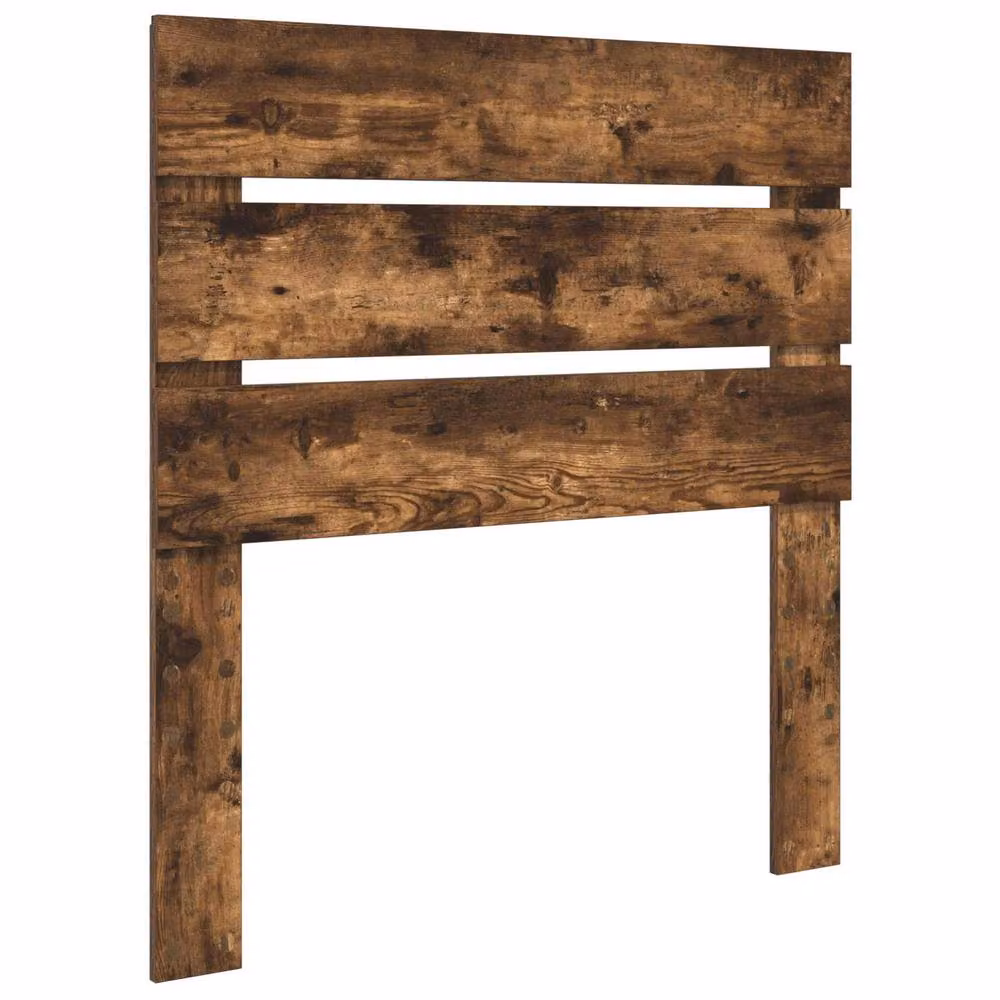 Berkfield Home Modern Bed Frame in Smoked Oak and Silver, W: 75 cm, L: 190 cm – 3