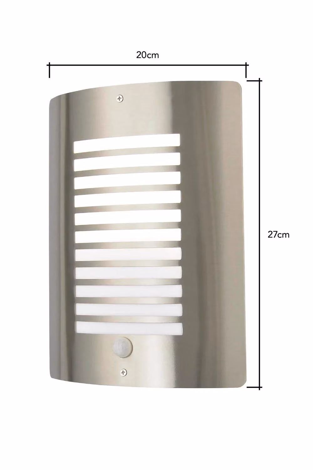 BHS Lighting Hale Modern Outdoor Wall Light with Motion Sensor in Silver Stainless Steel – 3