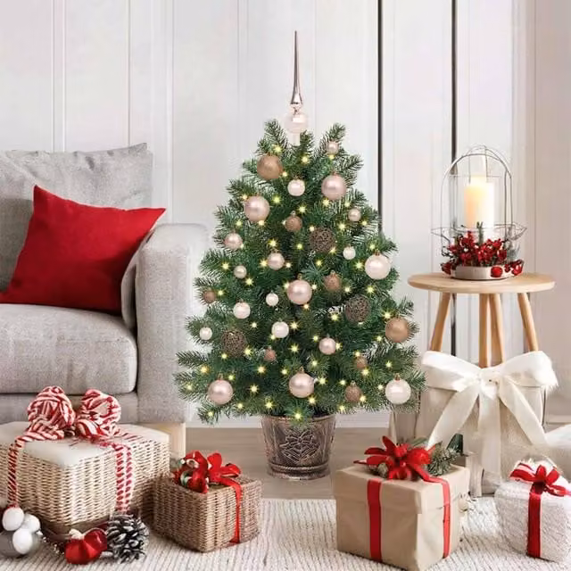 Berkfield Home Green Artificial Tabletop Christmas Tree with 150 LEDs, Height: 95 cm – 1