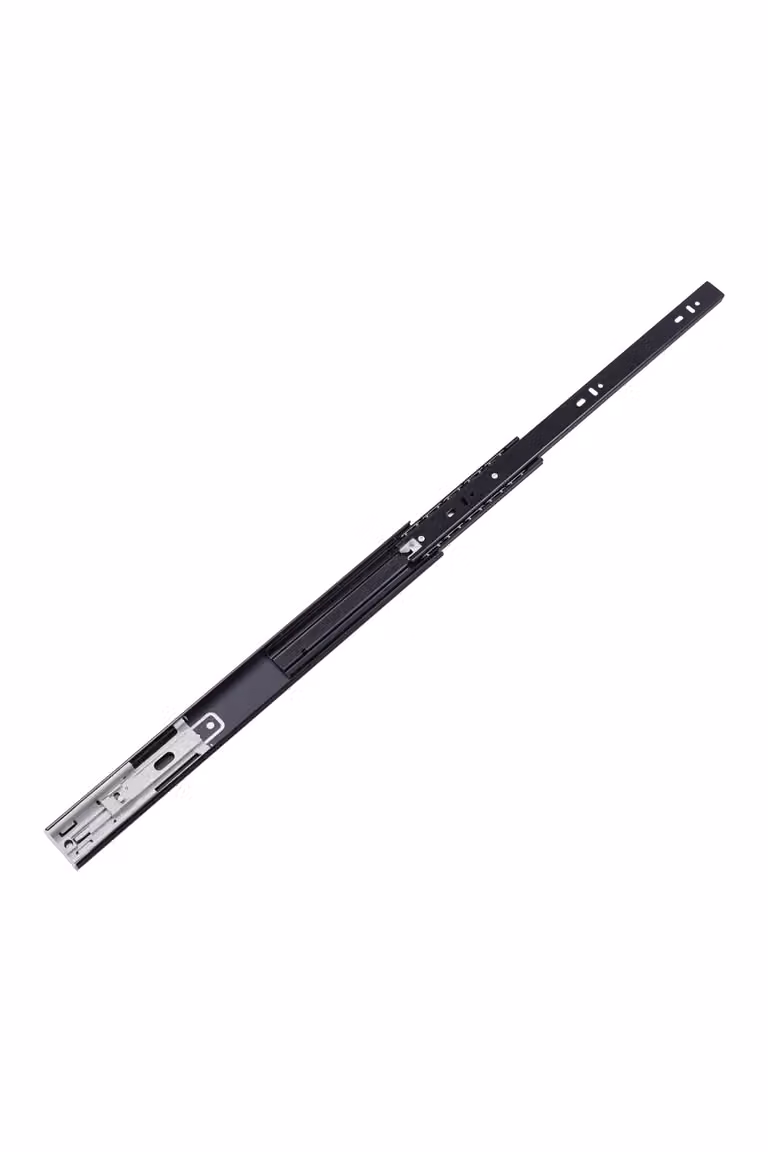 Living and Home Black 3-Fold Soft-Close Ball Bearing Steel Drawer Slides, 1 Pair, Length: 40.64 cm