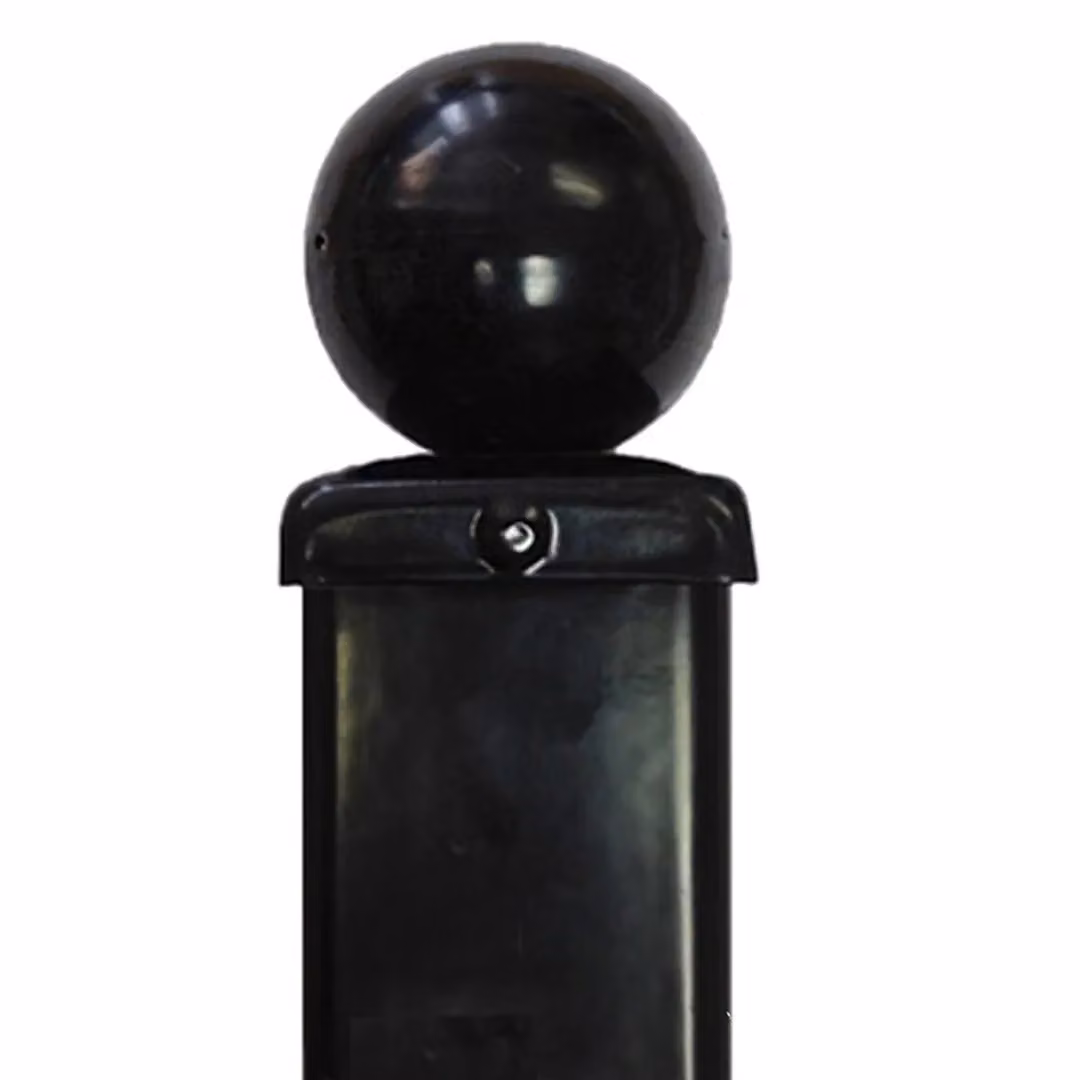 Burbage Iron Craft Square Ball Top Bolt-Down Blank Post in Black Steel, W: 5 cm, D: 5 cm, H: 96 cm – 2