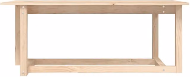 Berkfield Home Beautiful Coffee Table in Light Brown Solid Pine, W/D/H: 110 x 55 x 45 cm – 1