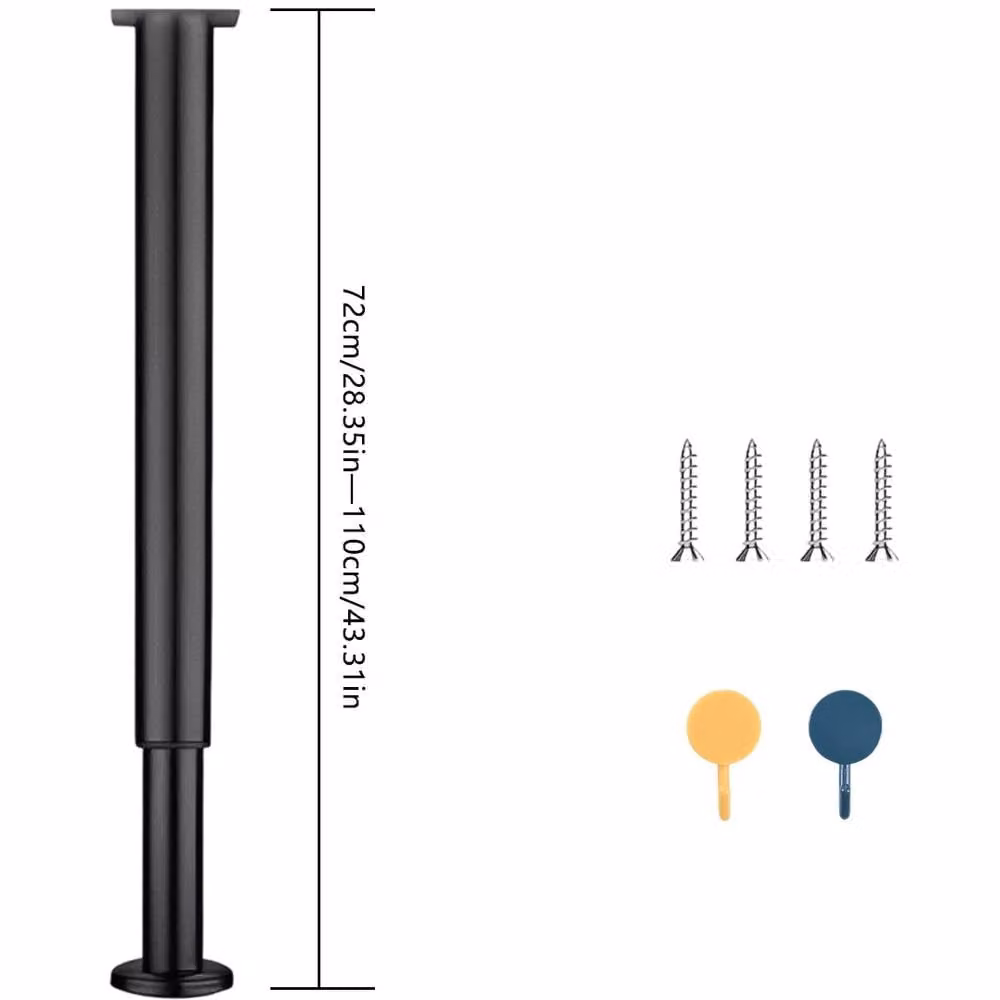 Ventryn Adjustable Iron Kitchen Worktop Bar Table Leg Support, Black, Height: 72-110 cm – 1