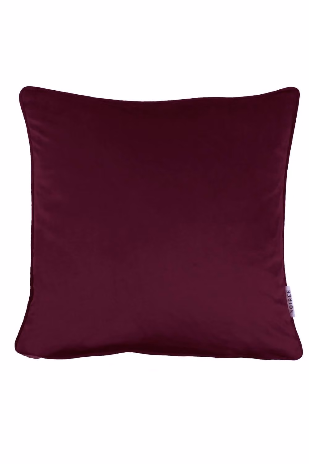 Soiree Melanie Berry Luxe Velvet Square Filled Cushion in Purple and Red, W/D/H: 43 x 43 x 43 cm – 2