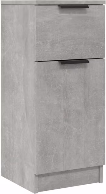 Berkfield Home Concrete Grey Minimalist Sideboard in MDF, W/D/H: 30 x 30 x 70 cm