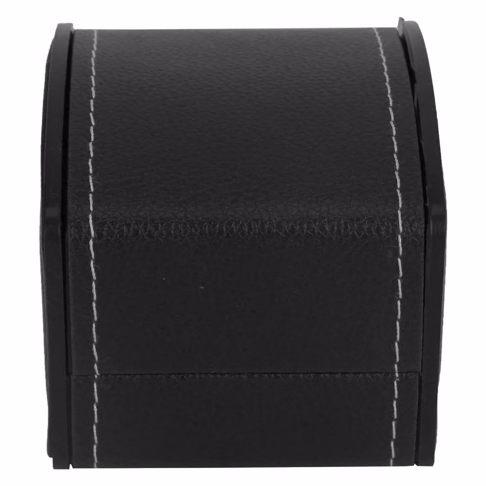 EONLION Black PU Leather Single Grid Watch Display and Storage Box – 4