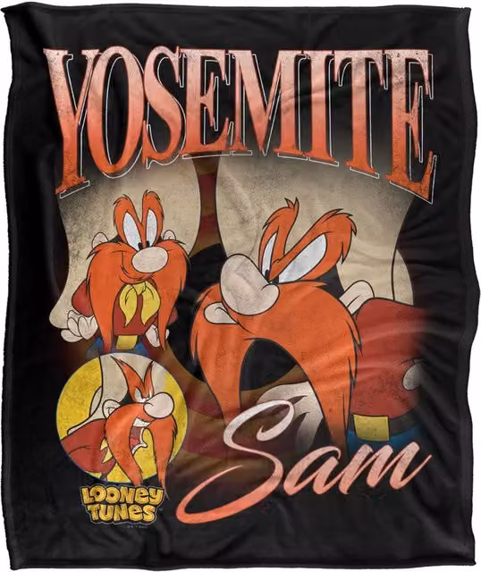 LOGOVISION Looney Tunes Yosemite Sam Super Soft Fleece Throw Blanket, Multicolour, W/D/H: 91 x 147 cm – 5
