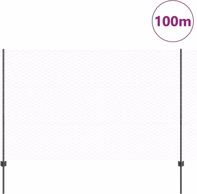 Berkfield Home Steel U-Channel Fence Posts, Grey, 22 Pieces, Height: 150 cm