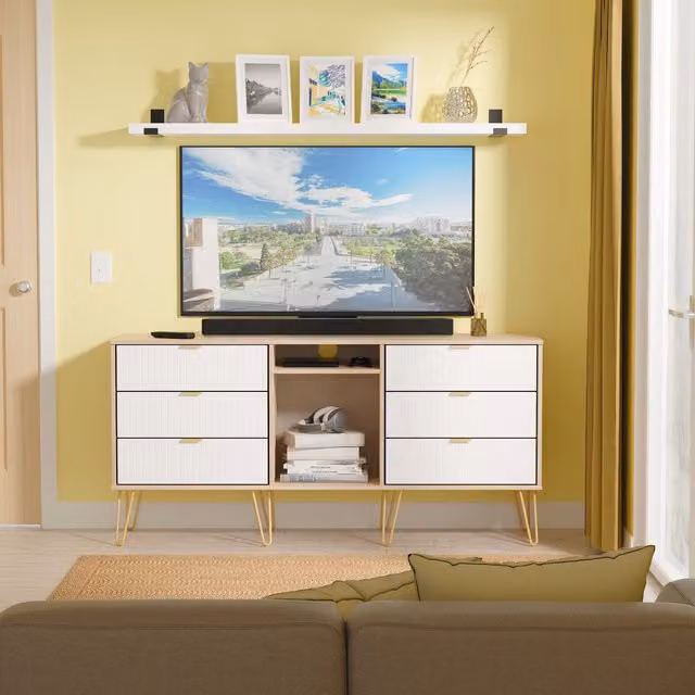 2 U Bexley Ready Assembled 6 Drawer Sideboard in Natural – 1