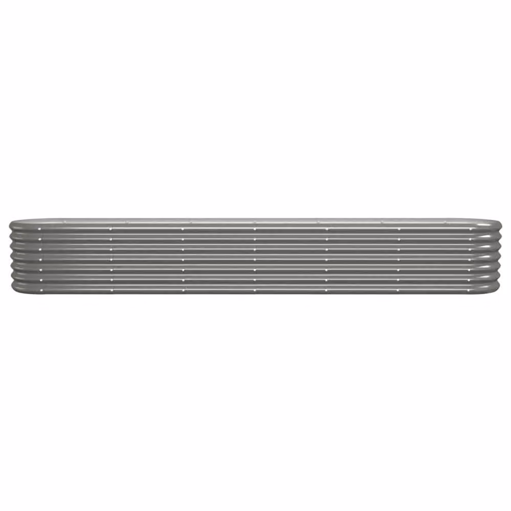 Berkfield Home Garden Grey Powder-coated Steel Raised Bed, W/D/H: 260 x 40 x 36 cm – 3