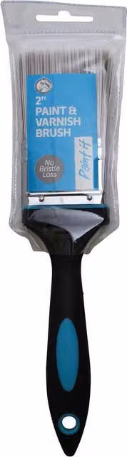 No Bristle Loss Brush with Non-Slip Grip in Blue and Black, Diameter: 5.08 cm