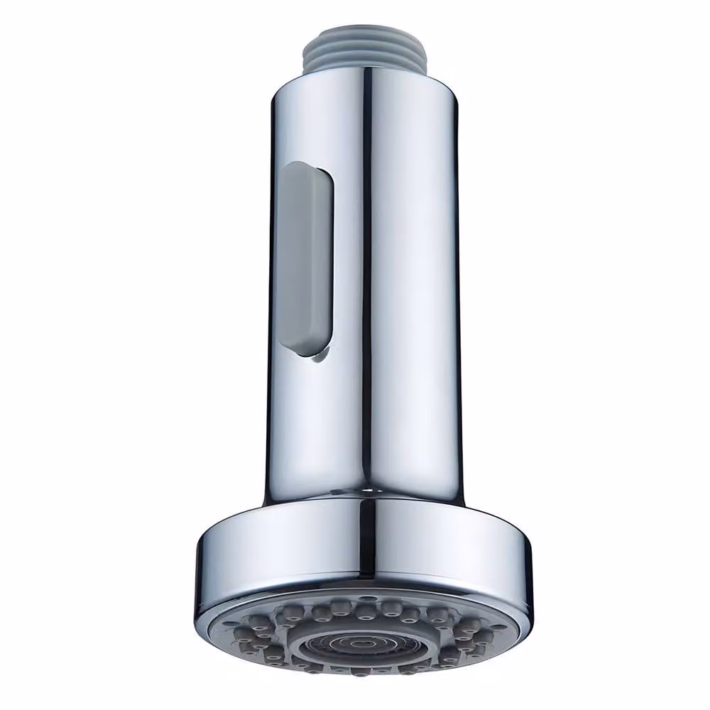 Heable Silver Chrome Dual-Spray Universal 1/2-Inch Kitchen Tap Replacement Head – 3