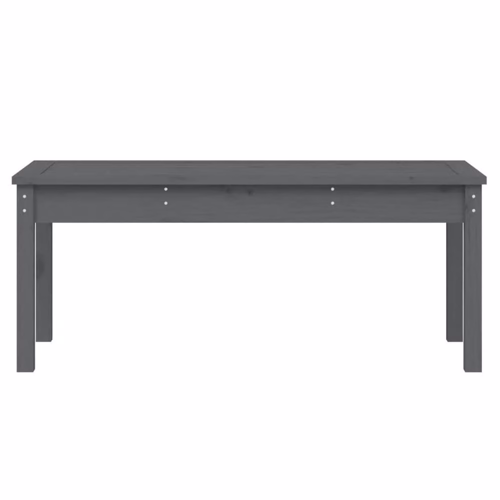 Berkfield Home Rustic Grey Garden Bench in Solid Pine Wood, W/D/H: 109 x 44 x 45 cm – 3
