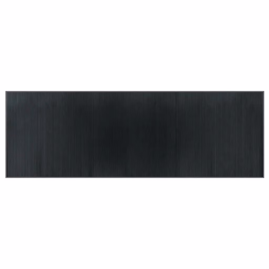 Berkfield Home Rectangular Bamboo Rug in Grey, W/D: 100 x 300 cm – 2
