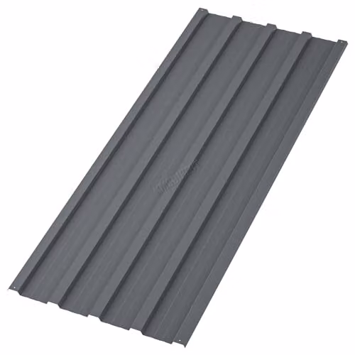 BIRCHTREE 24 Pack Corrugated Steel Roof Sheets, Grey, W: 450 mm, H: 1080 mm