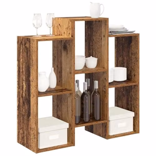 vidaXL Modern Sideboard in Old Wood, Brown, W/D/H: 90 x 30 x 90 cm – 1