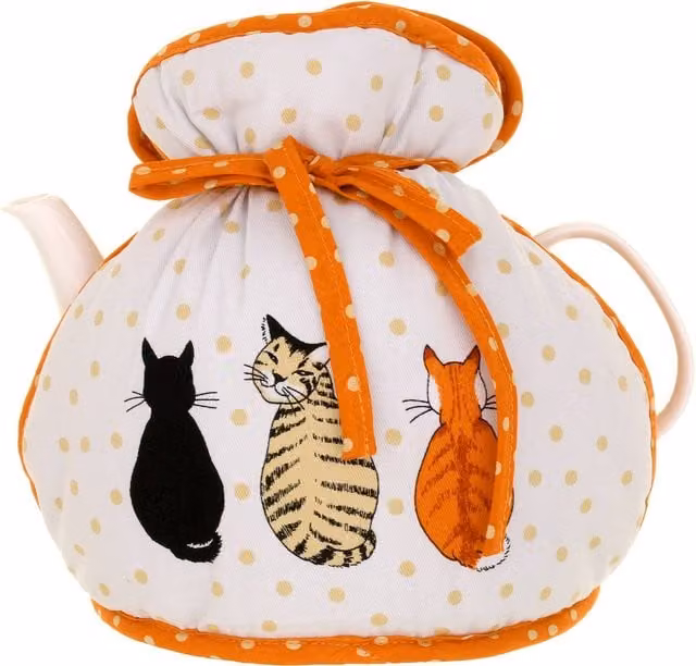 Ulster Weavers Cats In Waiting Tea Cosy in Orange and Multicolour
