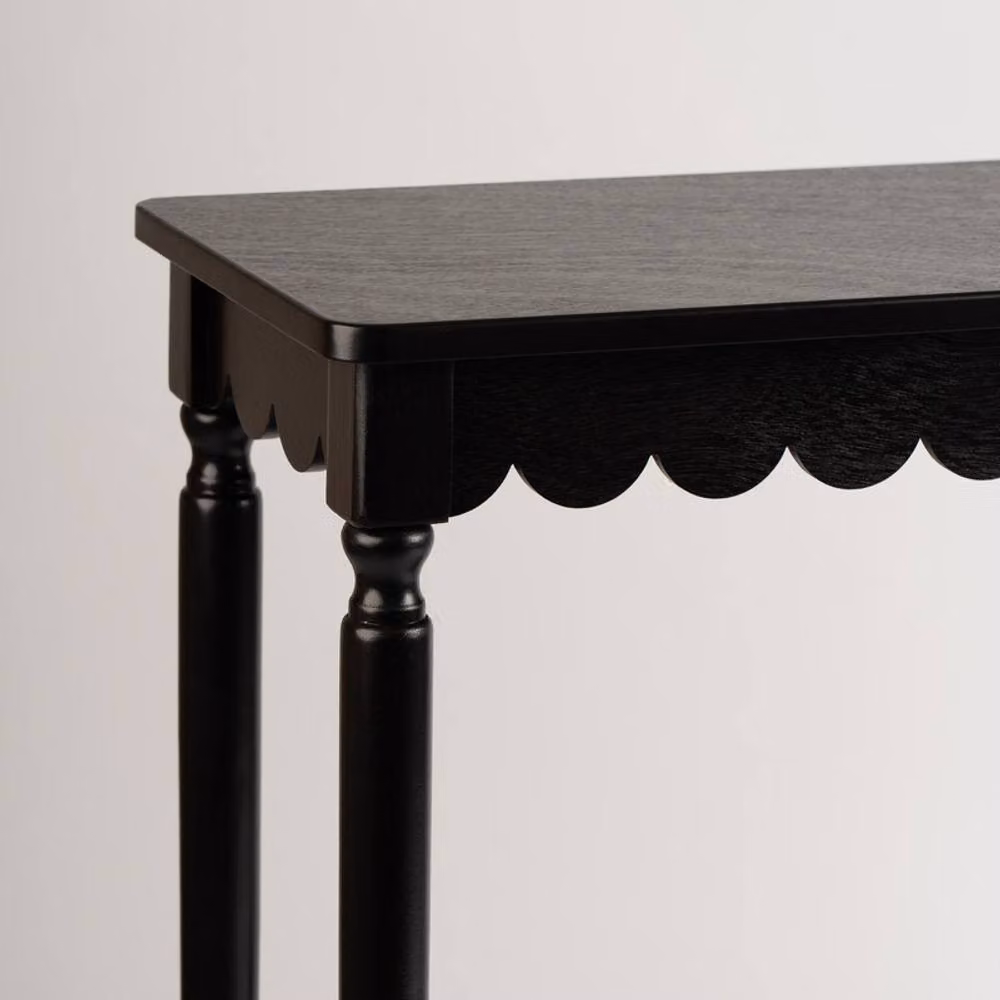 Scottish Everlastings Ltd Black Modern Wood Console Table, W/D/H: 96 x 30 x 81 cm – 3