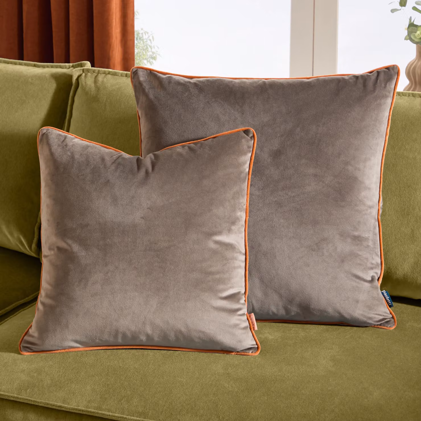 Furn Velvet Square Cushion with Removable Cover, W/D/H: 45 x 45 x 45 cm – 3