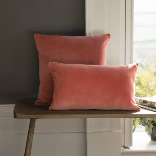 Christy Jaipur Luxury Filled Velvet Square Cushion in Pink, 45 x 45 cm – 5