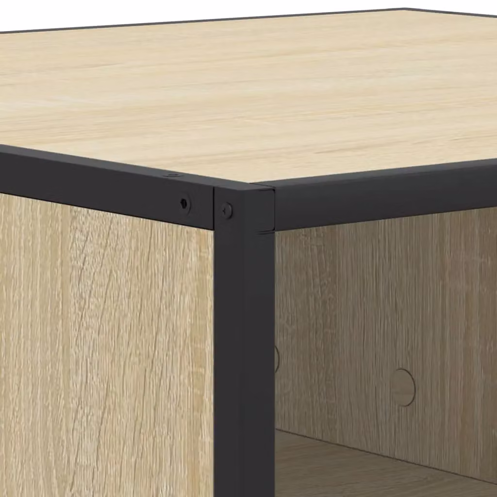 Berkfield Home Sonoma Oak Coffee Table in Brown, W/D/H: 100 x 100 x 30 cm – 3