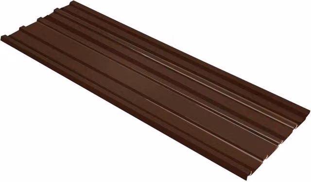 Berkfield Home 12-Piece Galvanised Steel Roof Panels in Brown – 1