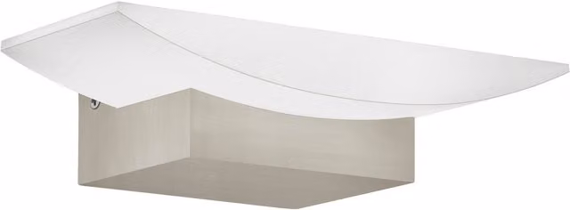 Loops LED Wall Light in Silver with Warm White Bulb Included