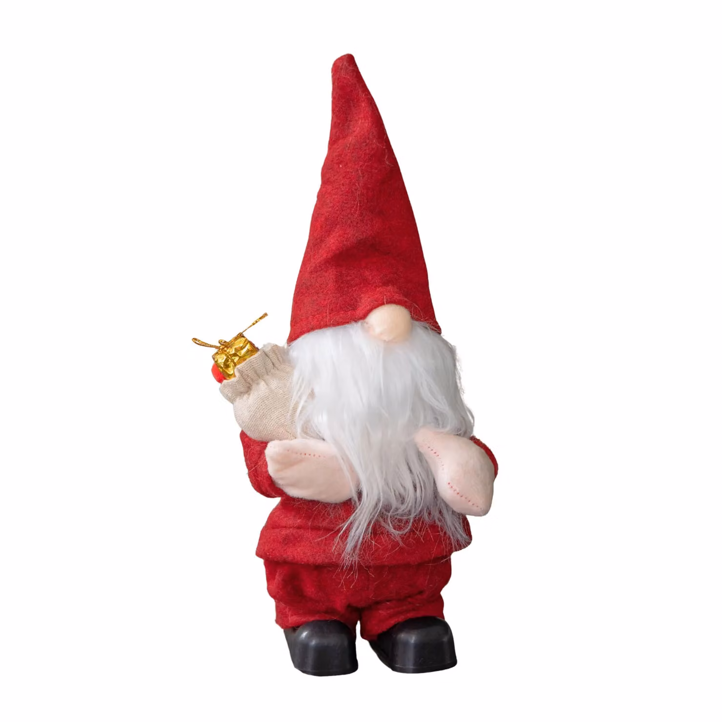 Samuel Alexander Battery Operated Musical Walking Christmas Gonk Decoration in Red, White and Brown, Height: 28 cm – 3