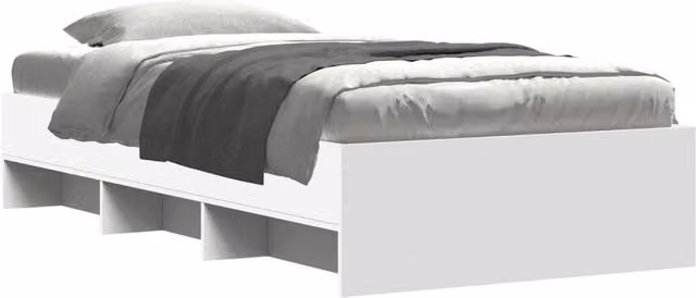 Berkfield Home Durable Engineered Wood Bed Frame in White, 90 x 200 cm
