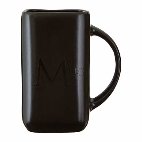 Orsina Black Ceramic Mug, Dishwasher Safe