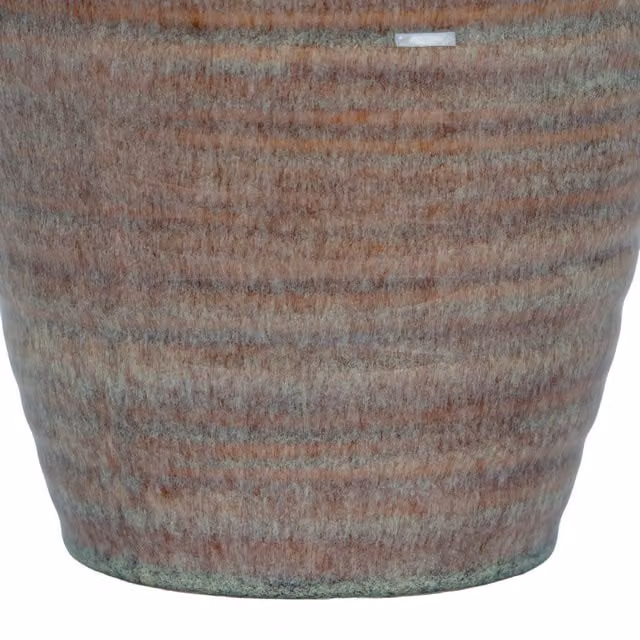KDMK Sabbia Collection Brindled Amphora Ceramic Tabletop Vase in Dark Brown