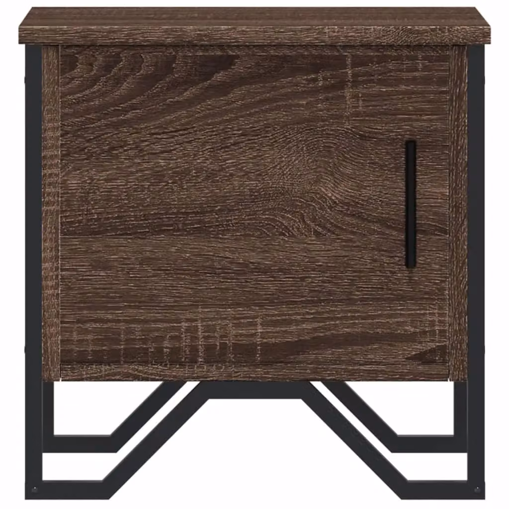 Berkfield Home Set of 2 Brown Oak Bedside Cabinets, W/D/H: 40 x 30 x 40 cm – 4