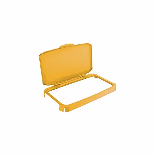 Durable DURABIN 60 Hinged Lid, Yellow, Food Safe