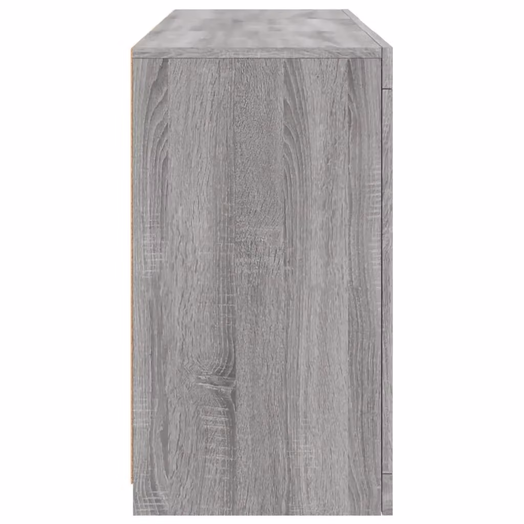 Berkfield Home Modern Sideboard with Integrated LED Lights in Grey Sonoma, W/D/H: 123 x 37 x 67 cm – 4