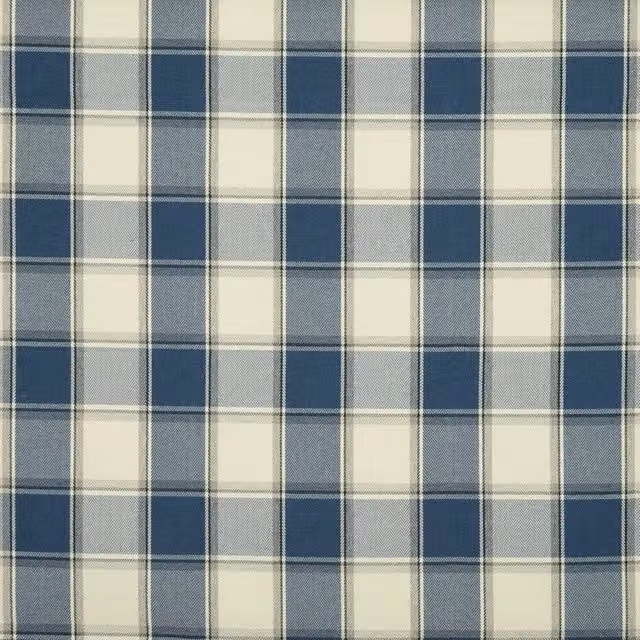 Terrys Alderney Fire Retardant Upholstery Fabric in Blue and Beige Denim