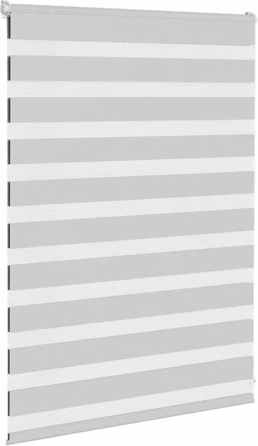 Berkfield Home Elegant Zebra Blind in Light Grey, W: 105 cm, H: 100 cm