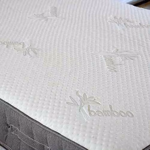Bedmaster Bamboo Vitality 2000 Hybrid Pocket Sprung Memory Foam Mattress, Brown, W/D/H: 90 x 200 x 25 cm – 2